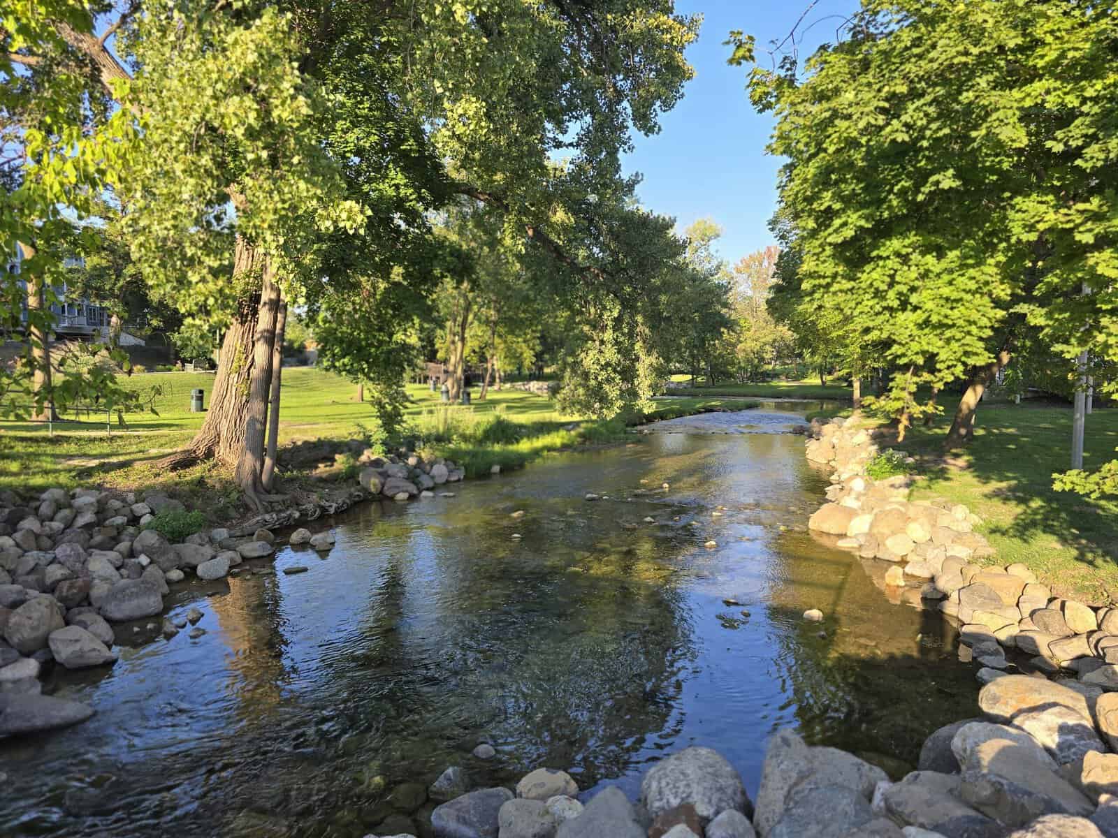 White River running through Samuel Donian Wetland Preserve